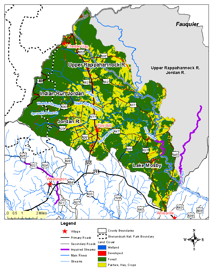 Land Cover Map, Upper Rappahannock-Jordan River Watershed